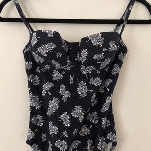 Vintage floral bodysuit